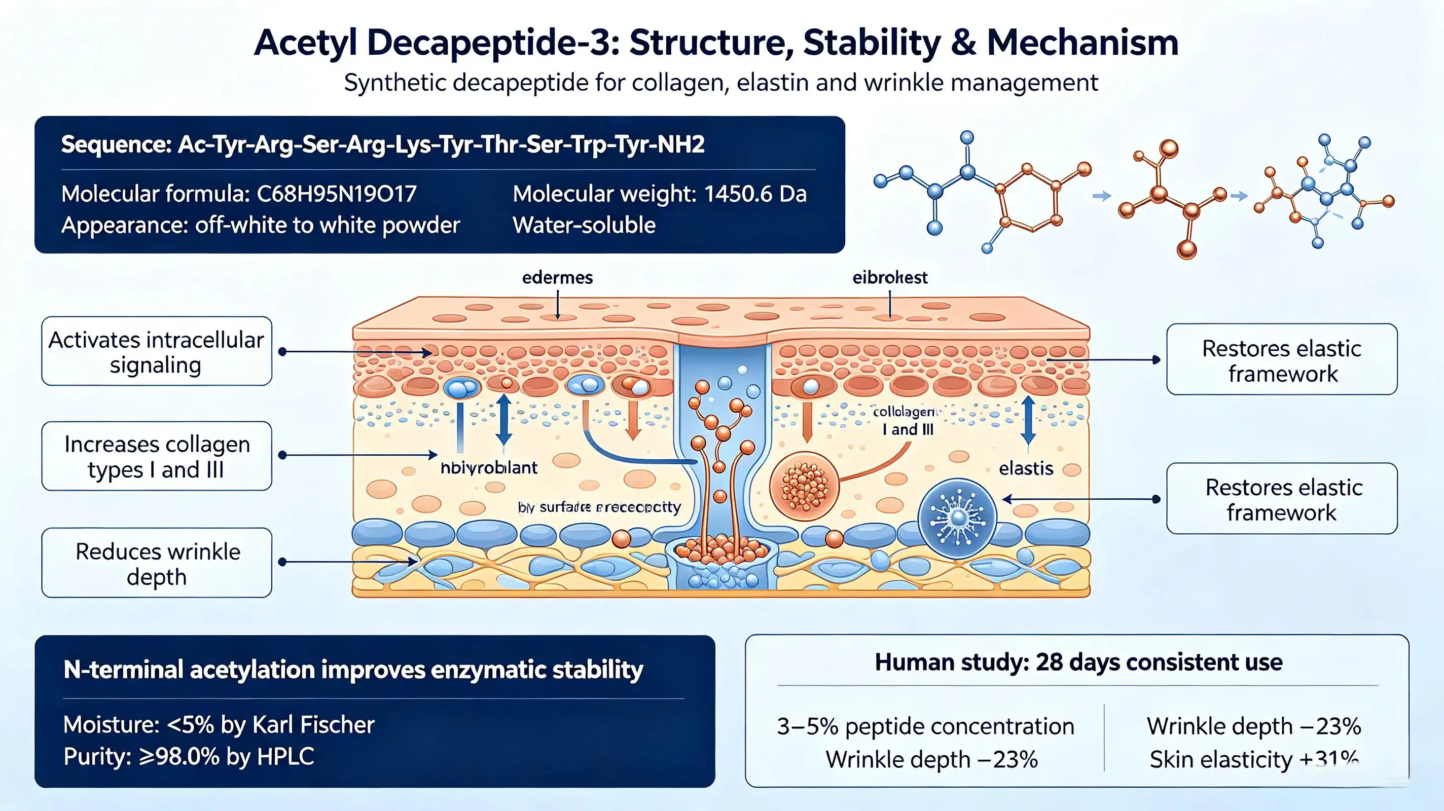 Acetyl Decapeptide-3 powder Acetyl Decapeptide-3 powder